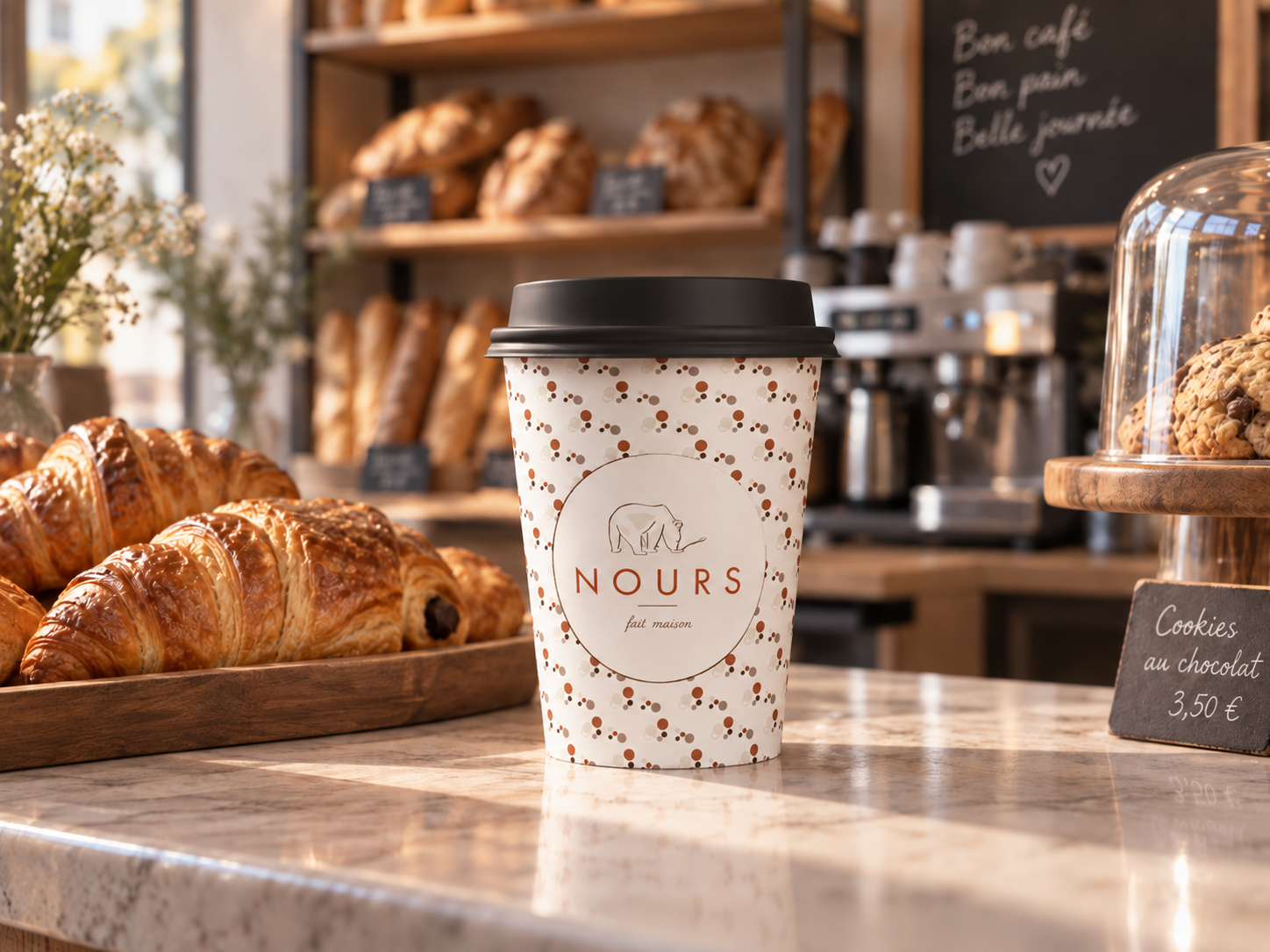 Packaging et papeterie de la marque Nours, conçus par le studio de création graphique