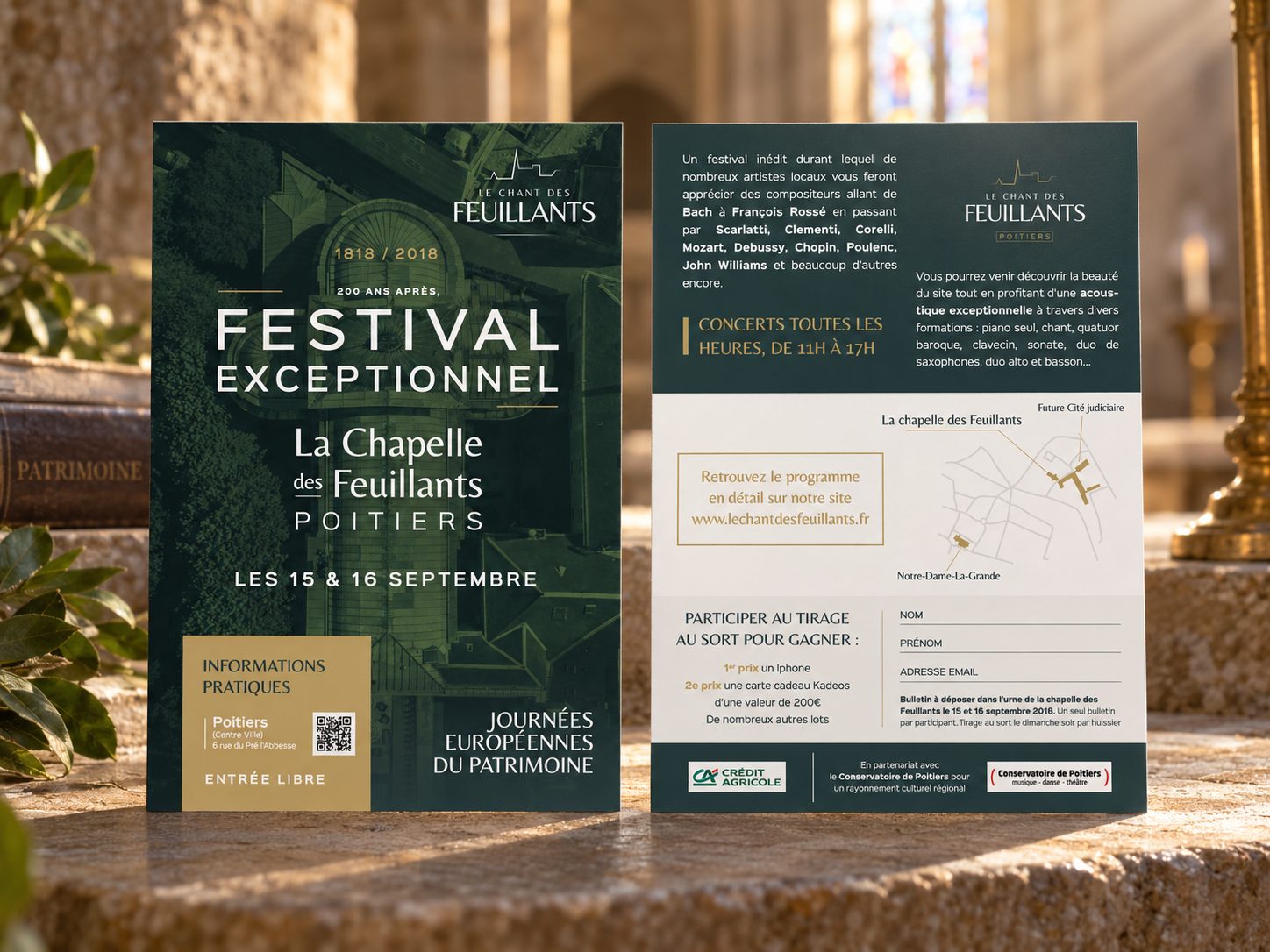 Supports conçus pour Le Chant des Feuillants